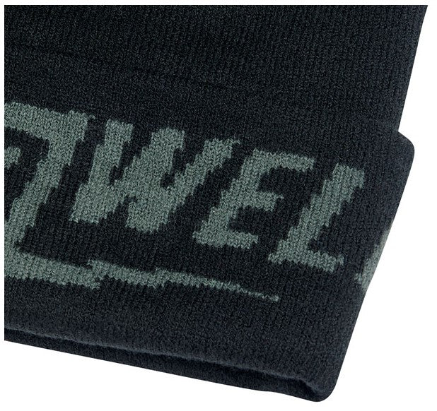 woven bolts cap with dark gray script logo jacquard