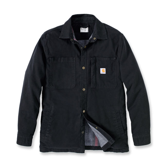 CARHARTT OG FLEECE LINED DENIM SHIRT JAC 96457BLACK