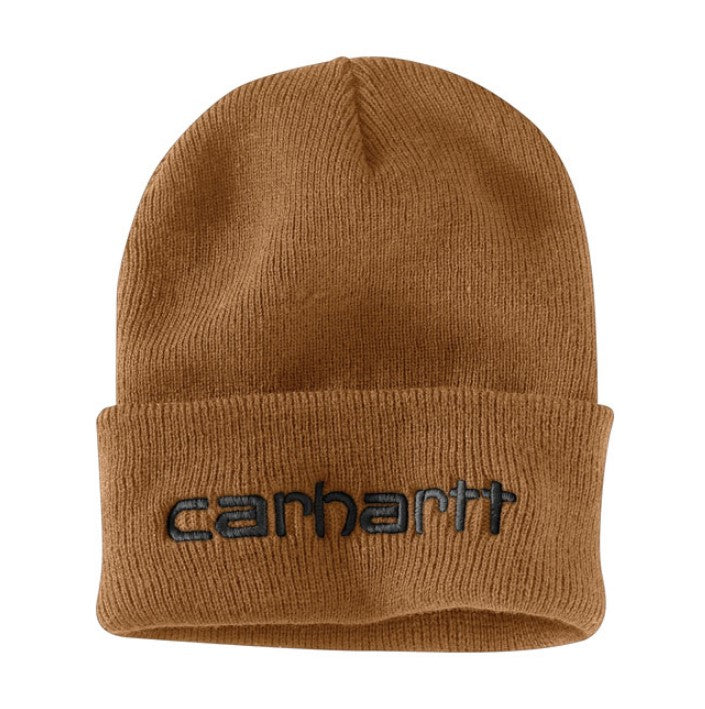 CARHARTT OG KNIT INSULATED LOGO CUFFED BEANIECARHARTT BROWN 925462