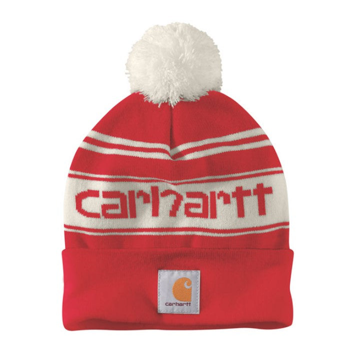 CARHARTT OG POM-POM LOGO BEANIERED WINTER WHITE 950482