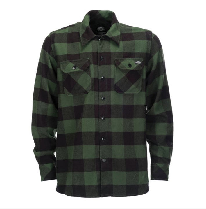 Green flannel shirt for men