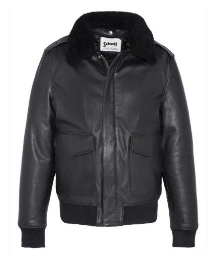 men's black leather jacket with fur collar