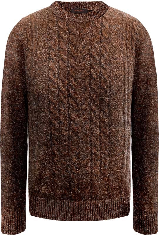 MARKUP MAGLIONE GIRO TRECCIA 790074TABACCO