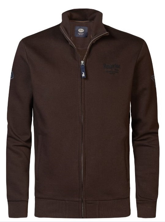 Petrol SWEAT COLLAR ZIP SWC376ESPRESSO 7138