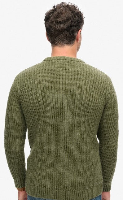 SUPERDRY JACOB CABLE JUMPERMOSS GREEN