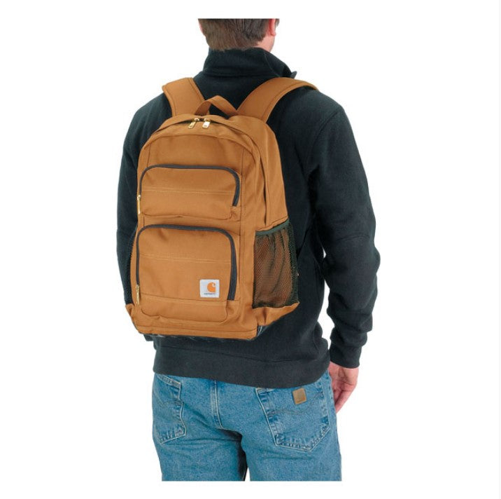 zaino 27 litri marrone impermeabile con tasche porta computer e tablet